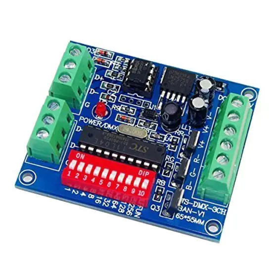 3 Channel DMX512 Controller Driver DMX Decoder 15A For RGB Led | Освещение