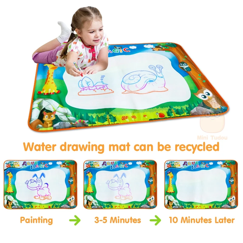 Водная живопись 100*70 см водный коврик приколы окраски детей ремесла игрушки Обучающие водные коврики для рисования