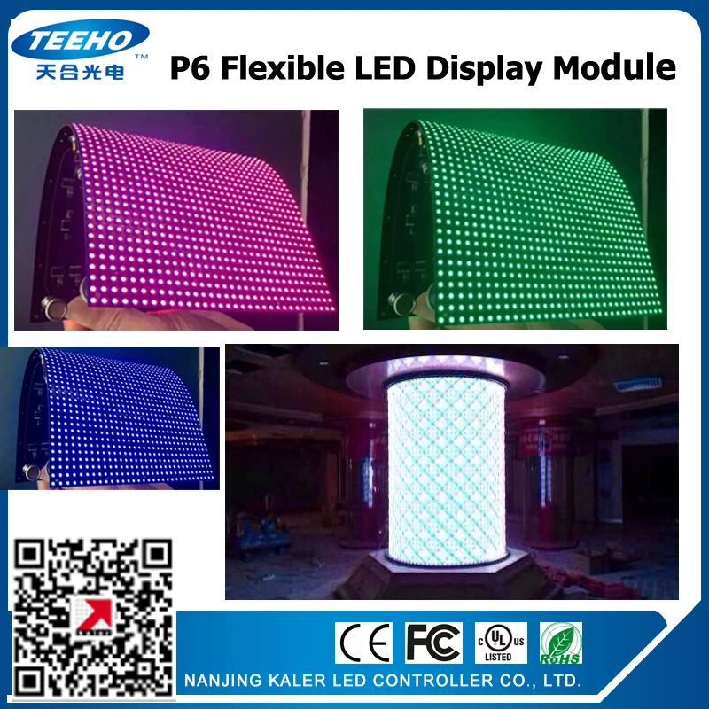 

kaler SMD3535 p6 led module indoor flexible LED Display module soft display led panel creative LED display screen video wall