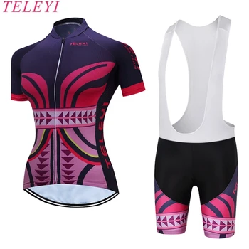 

Women Cycling Sets Jerseys MTB Short Sleeves Jersey Bike Bicycle Shirts Padded Cycling Shorts Sport Clothing Maillot Ciclismo