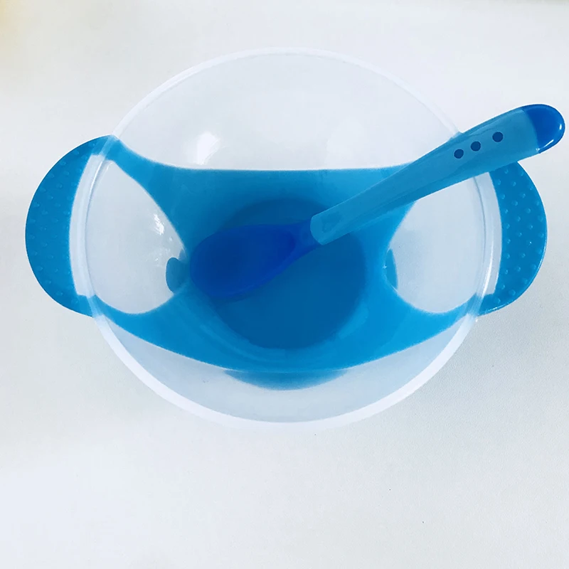 2 шт./компл. силиконовые детские блюда Кормление обучение чаша с ложкой Детские присоски чаши