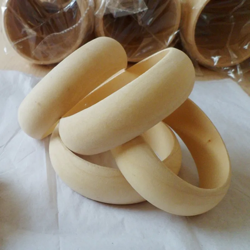 Natural flat wooden bangles  (2)
