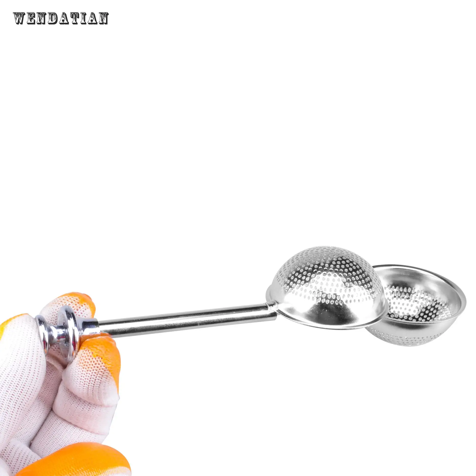 Kitchen Bar Teaware Tea Strainers Piston Type handheld stainless steel