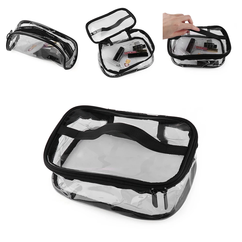 

3 styles Multi-function Waterproof Clear PVC Travel Cosmetic Zipper Wash Makeup Bag Women Fashion Holder Pouch Bag Storage Kit