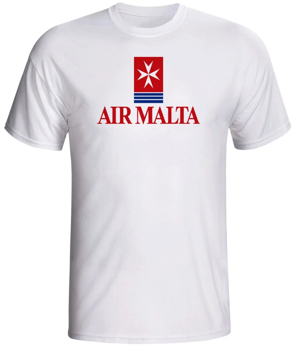 Модные футболки 2018 air malta airline ретро винтажная одежда с круглым вырезом |