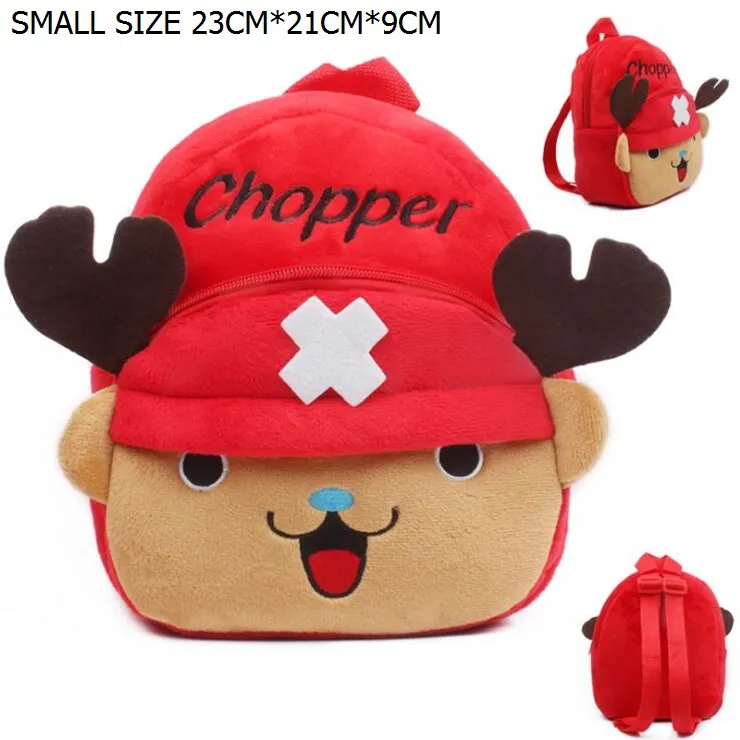 One Piece Tony Chopper Kids Schoolbags Cartoon Cute Plush Backpacks