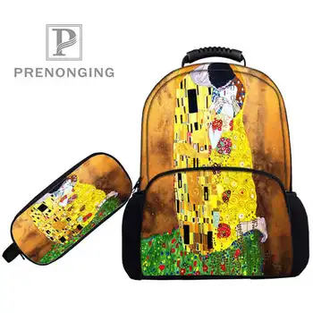 

Custom 17inch Artists-GustavBackpacks Pen Bags 3D Printing School Women Men Travel Bags Boys Girls Book Computers Bag#1031-01-61