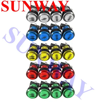 

4 Pcs/Lot 5V LED Illuminated Push Button 1P / 2P Player Start Buttons / 2x Coin Buttons for MAME / JAMMA / Fighting Games