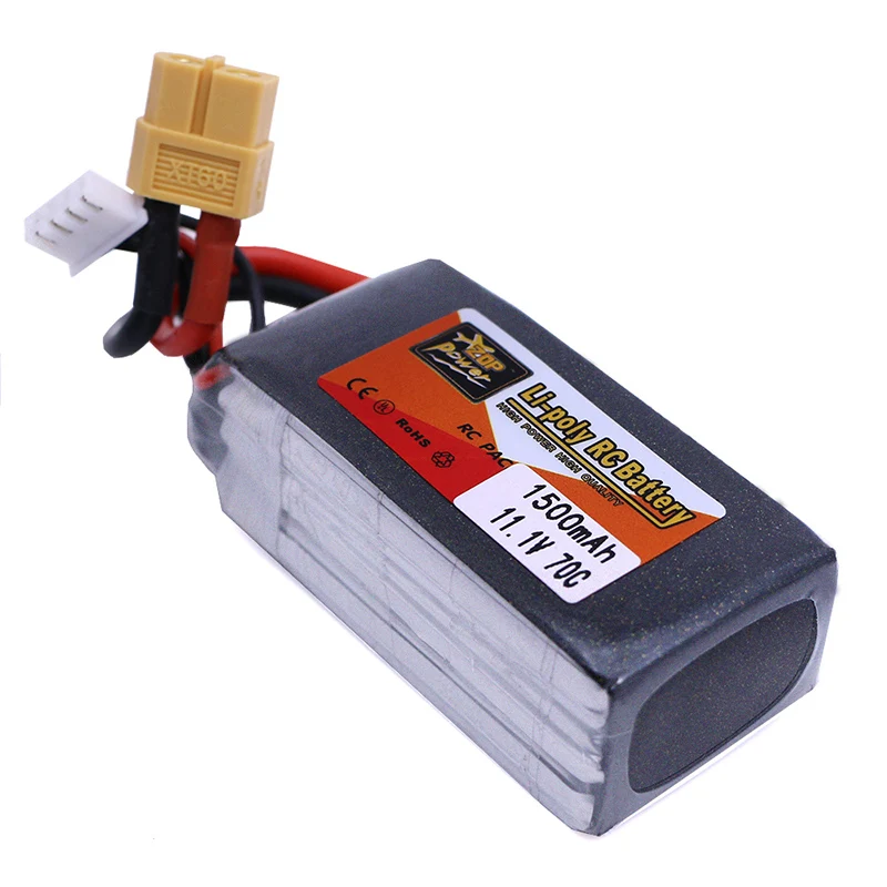 1pcs 11.1v 1500mAh 3S 70C Lipo battery Xpower batteries XT60 plug for