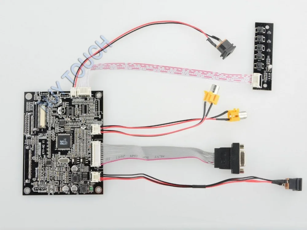 VGA AV TTL LCD Controller Reversing Board KYV N2 V1 for 5 6 inch AT056TN52 AT056TN53