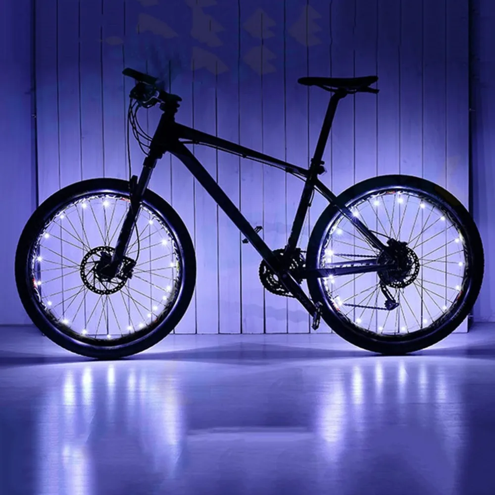 20 светодиодный велосипед строка светильник Водонепроницаемый велосипед Велоспорт огни на колеса светодиодный колесных дисков светильник 2,2 м ночное гирлянды светодиодные полосы лампы Лидер продаж