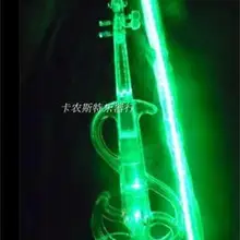 Кристалл акриловая скрипка Зеленый S Led электронная скрипка электро-акустическая скрипка 4/4