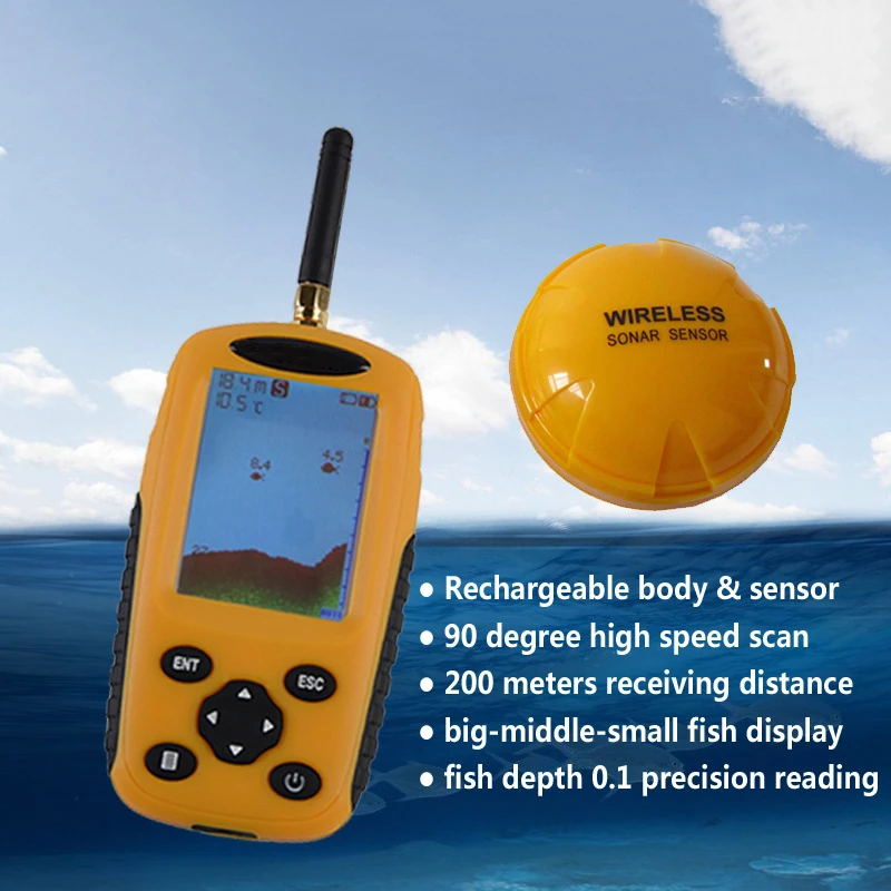 Высокая точность зарядки версия Авто 105 градусов грязная вода большая рыба беспроводной морской gps цветной экран точечный матричный детектор рыб