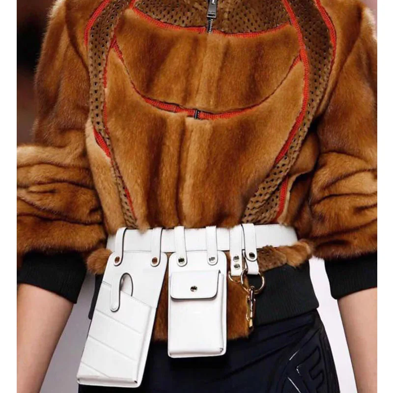 

Leather Belt Bag Women Fanny Pack Luxury Waist Packs Belt Phone Pouch High Quality Waist Bag For Girl Crossbody Bags Bum c218