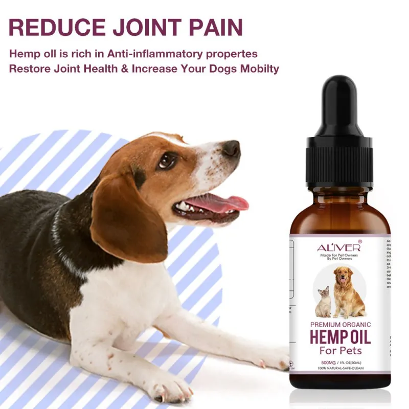 

30ML Hemp Essential oil for dogs Joint hip supprt Strengtheens immunity Pet Flea Tick Prevention Solution-Natural Essential Oil