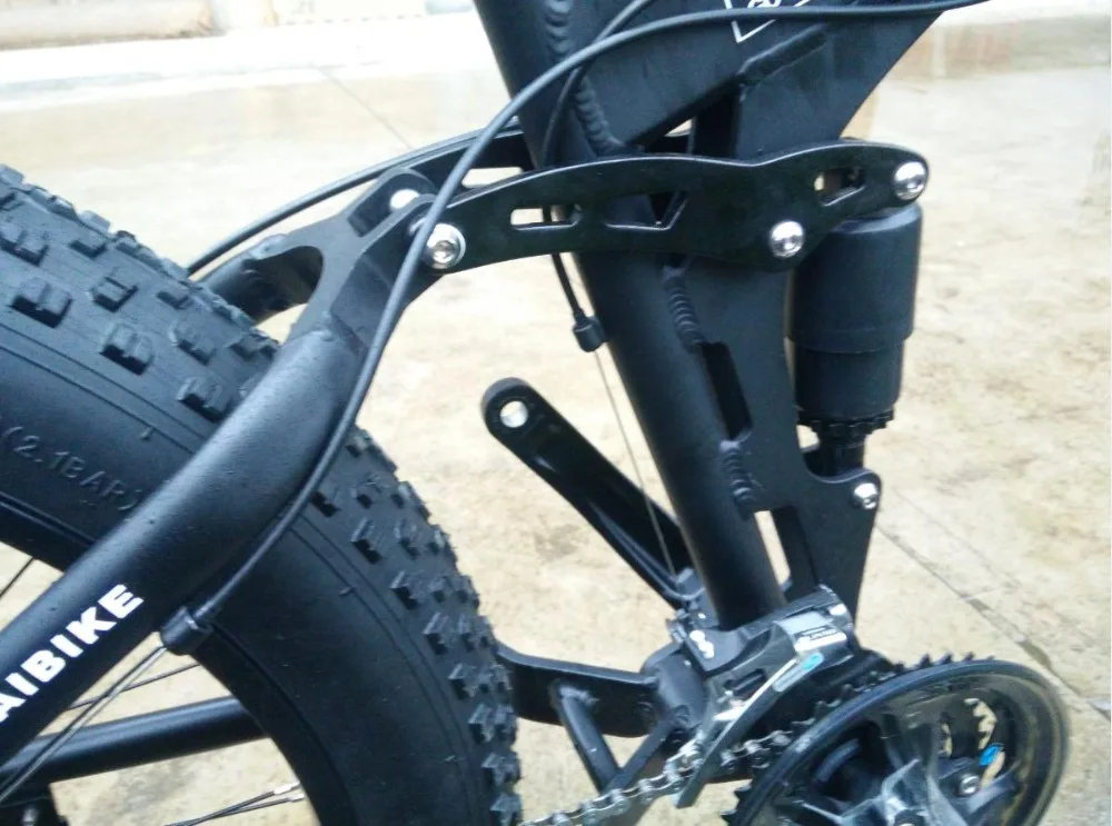 Top Kalosse Aluminum alloy   Folding bike  26*4.0 tires ,Full suspension  Fat bicycle ,snow mountain bike , 21/24/27/30 speed, 2