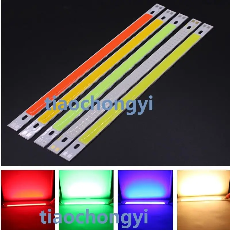 

200 X 10mm 10W 12V COB LED Light Bar diode Warm white Red blue Green for Car