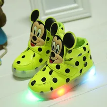 2018 European Fashion Colorful Lighted children casual shoes hot sales cool baby boots high quality kids