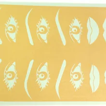 10 шт. поддельная кожа для практики нанесения татуировки глаз и бровей губ кожа для обучения татуировкам Tiro Перманентный макияж