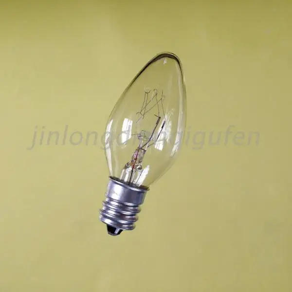 E12 маленький ночник лампа 220V7W10W заостренный вольфрамовый светильник|bulb e12|bulb