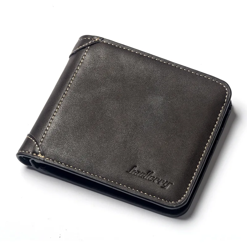 Мужской модный короткий кошелек в винтажном стиле, кошелек из искусственной кожи с карманом, повседневные кошельки, специальные подарки для мужчин WB48