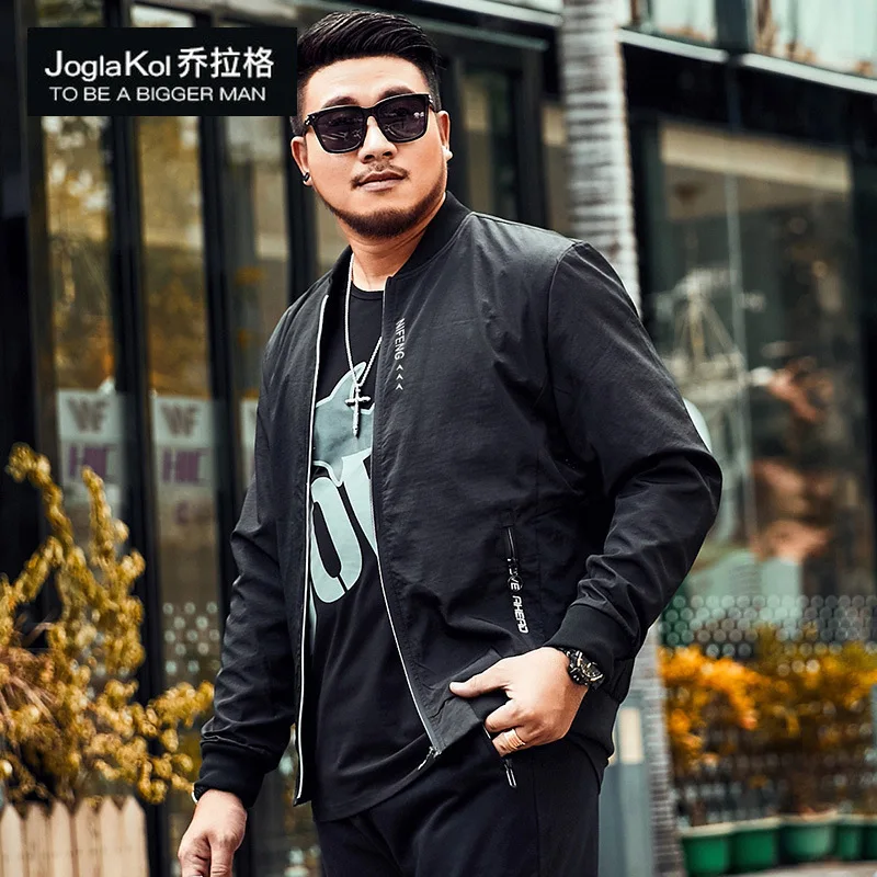 

New fashion fat person man plus-size Spring 2019 New Large Size Men's Fashion Leisure Jacket Men's Handsome Loose Jacket XL-6xl