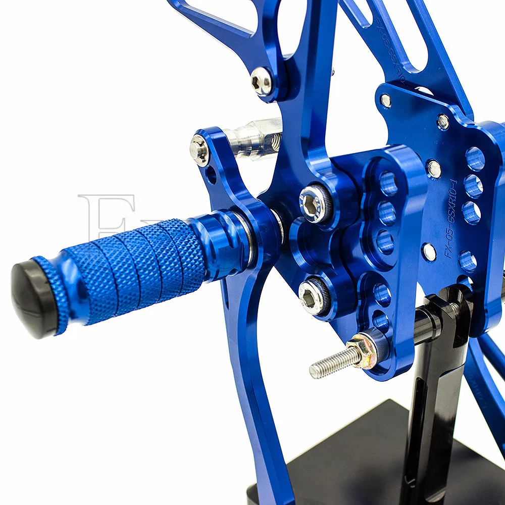 CNC Алюминиевые мотоциклетные подножки для ног педали Rearset задний набор Suzuki GSXR1000