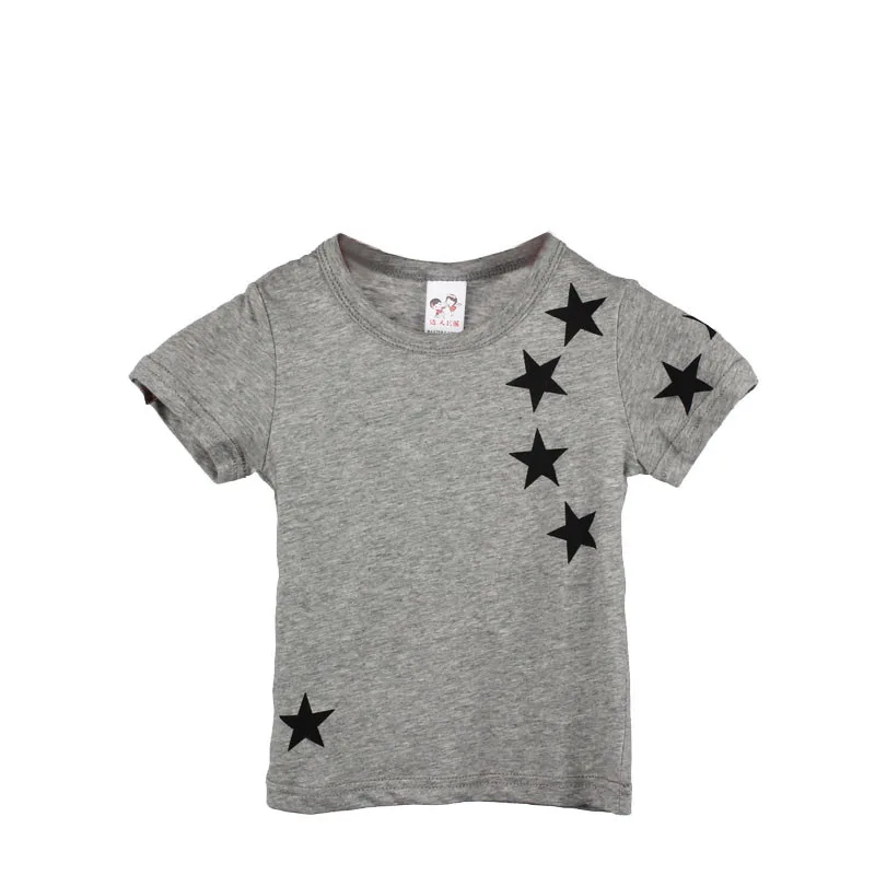 

Children Boy Kids Child Cotton Star Short Sleeve Tops O Neck T Shirt Tees boy tshirts kids tee shirt enfant chemise garcon