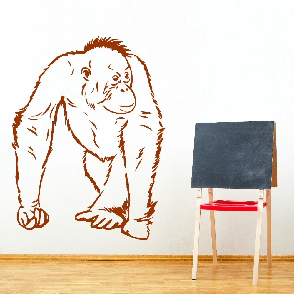 Животное Orangutang каминья Vinilo adhesivo росписи съемные виниловые наклейки арт