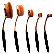 5 Piece Oval Brush Rose Gold Makeup Brushes Powder Makeup Brush Set Oval Makeup Brush Cosmetic Foundation Cream Powder #85847