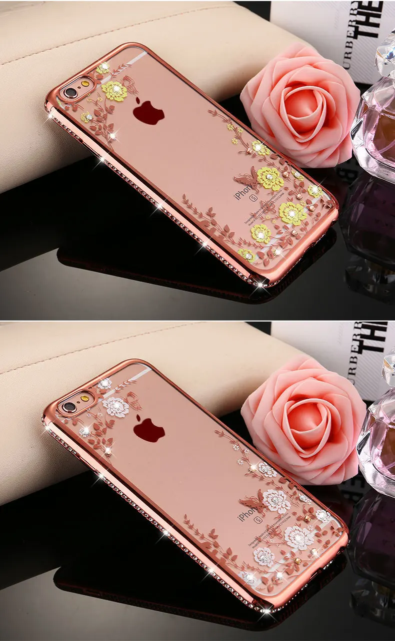 For Iphone 7 Case Iphone XS Max Case 8plus 7plus 6S 6Plus Luxury Brand Plating Diamond Clear Back Cover For Iphone X Case XRDescription: