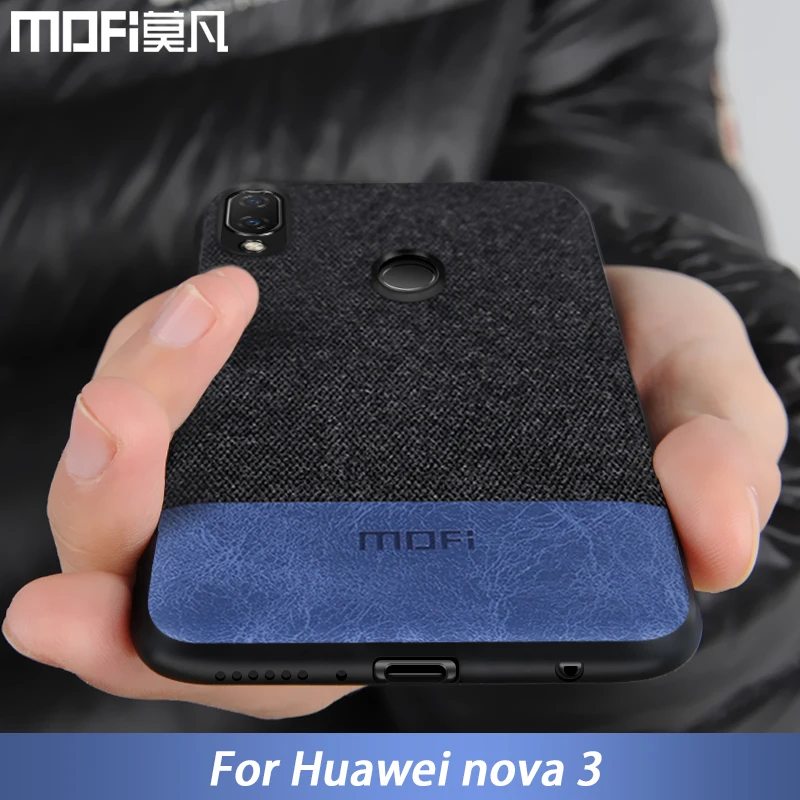 Для huawei nova 3 чехол-накладка nova 3 задняя крышка силиконовый край ударопрочный тканевый чехол для телефона capas MOFi для huawei nova 3 Чехол