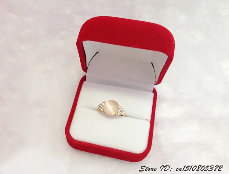 Wholesale 48pcs/lot Red Velvet Ring Box Gift Jewelry Packaging Boxes