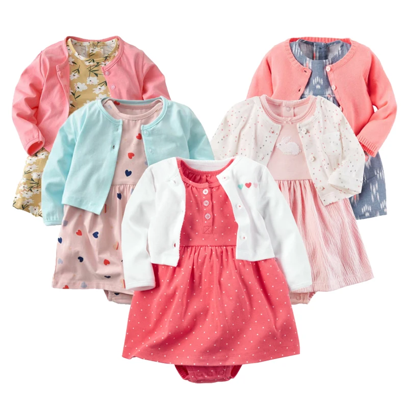 baby clothes set infant long sleeve cardigan Princess dress