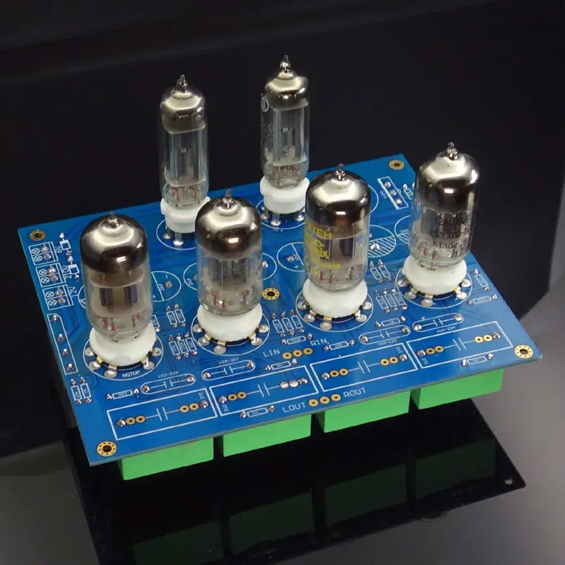 DIYERZONE DIY Hifi 12AU7+12AX7 Tube Preamplifier Board / Stereo Tube
