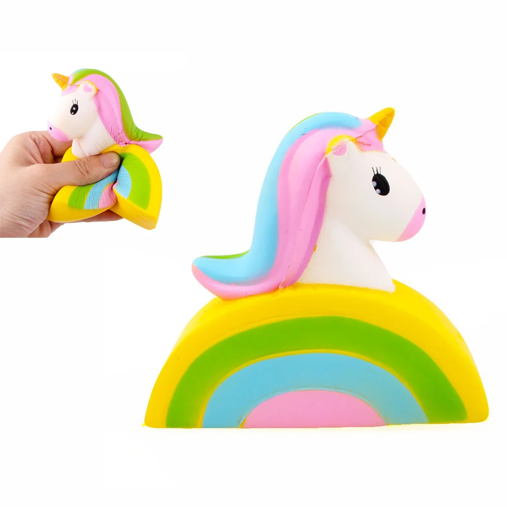 Rainbow Unicorn мягкий при нажатии игрушки антистресс ручной хлюпает слизь киска двухфазной мягкие игрушки для детей и взрослых прикольные