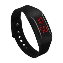 Mens Womens Clock Silicone LED Watches Date Sports Bracelet Digital Waterproof Lady Wrist WatchF3