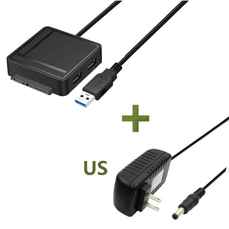 Все в одном USB 3,0 на SATA адаптер TF SD Card Reader USB 3,0 концентратор 2 порты конвертер 3