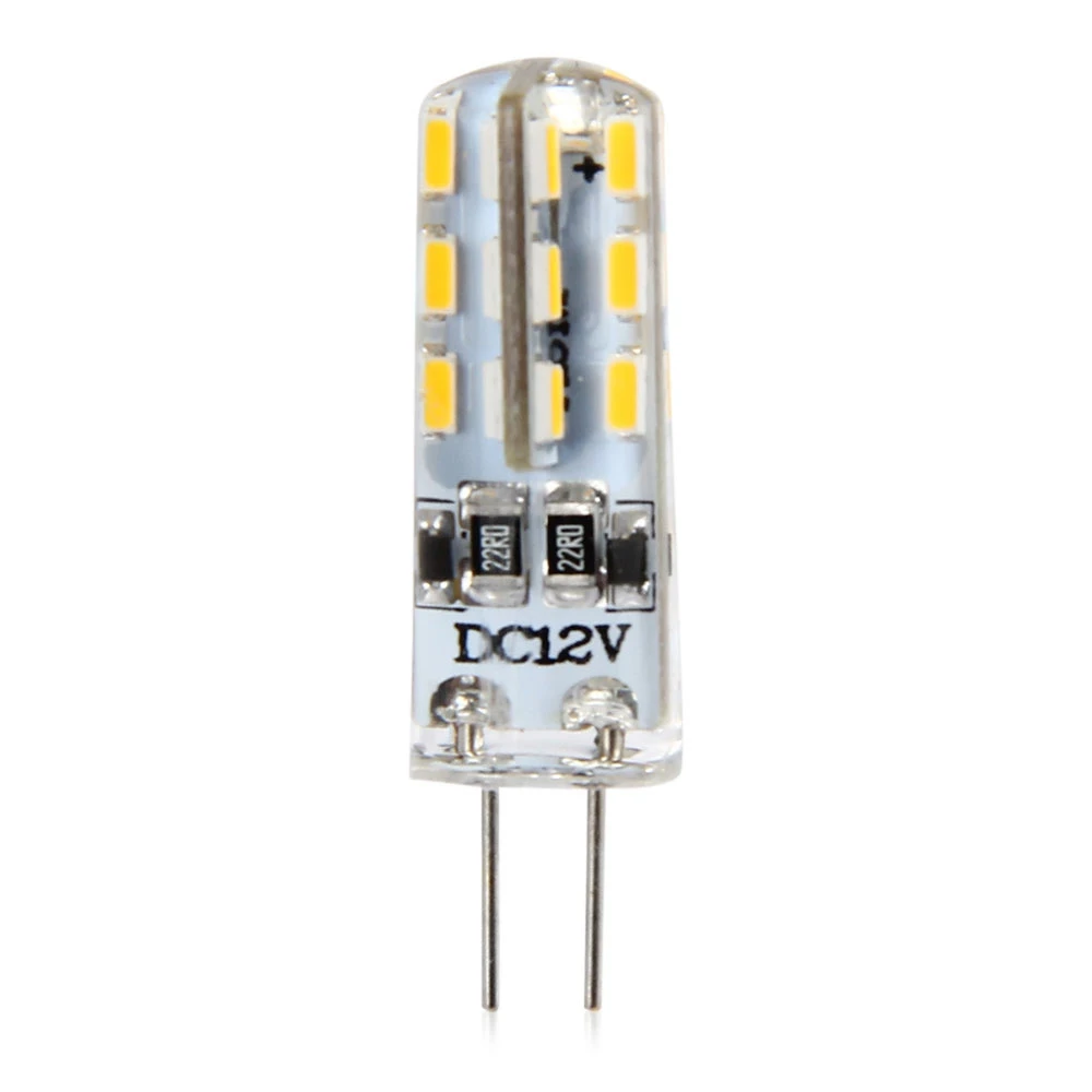 1 Вт 10 шт. G4 цоколь 24leds Лампа DC 12В теплый белый свет 360 градусов угол прожектор SMD 3014