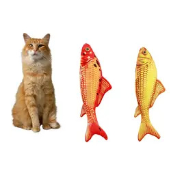 1 шт. новый питомец кошка котенок звонкое игрушки кошки котенок чучело рыбы интерактивный котенок код Товары для кошек для гэтоса