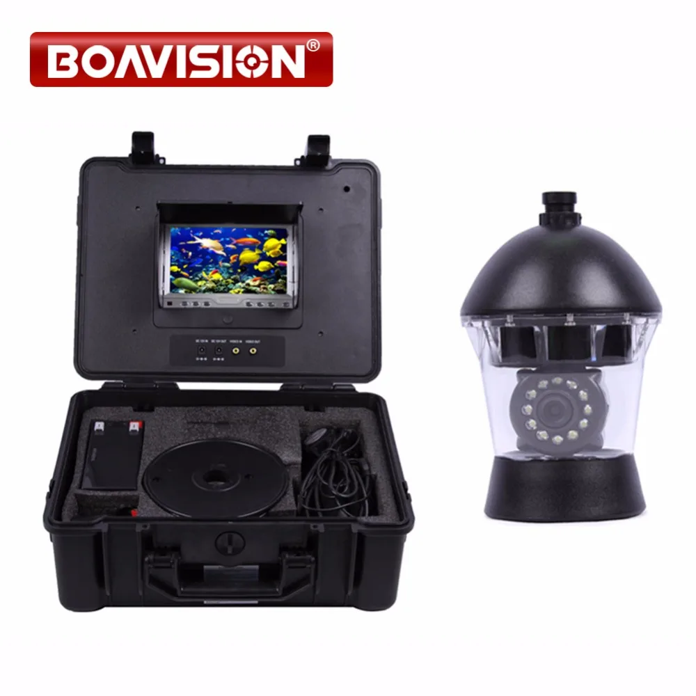 

7" TFT LCD Monitor 650TVL Camera Underwater Fish Finder Video Camera System HD 50M Cable Fishing Tackle Tool Rotate 360 Degree