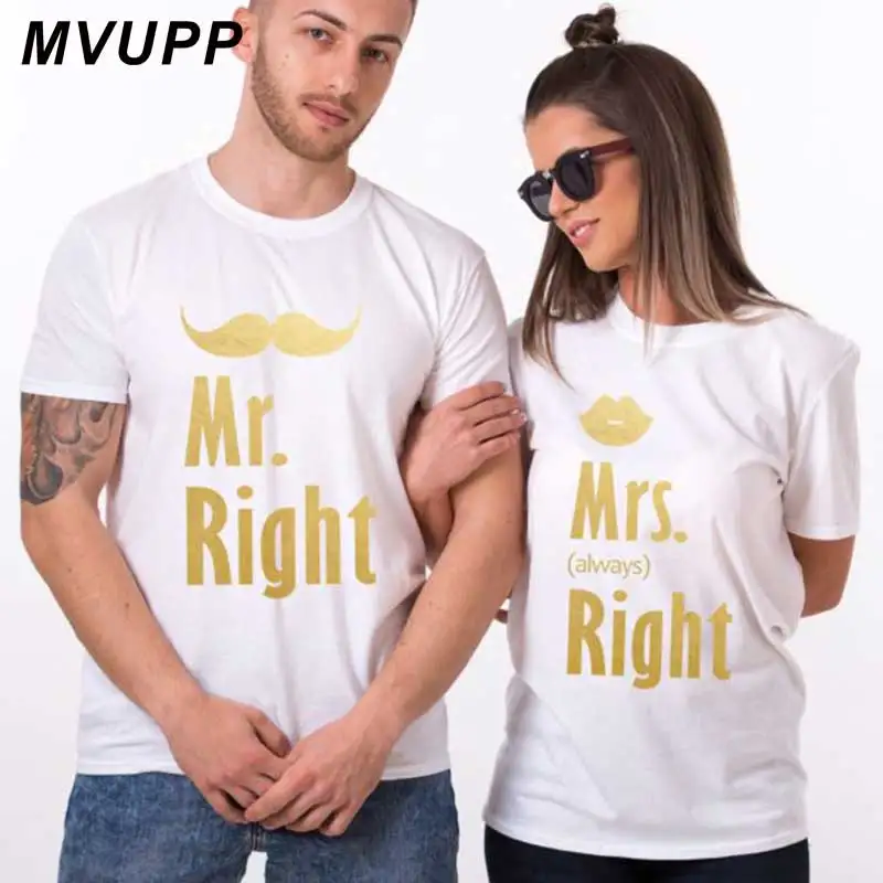 Женская футболка с надписью Mr Mrs always right couple|Футболки| |