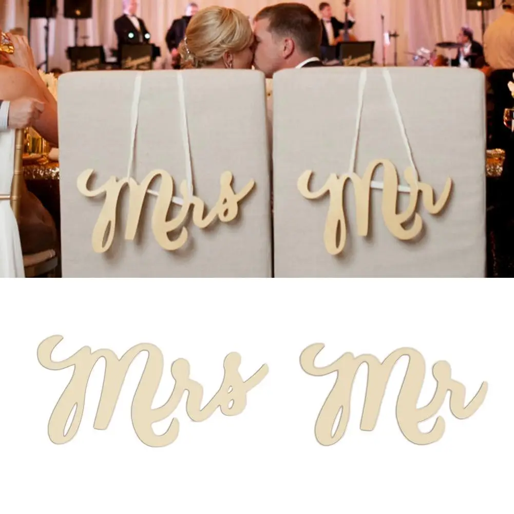 2 шт. деревенские свадебные стулья знаки MR and MRS Better Together цветочные деревянные