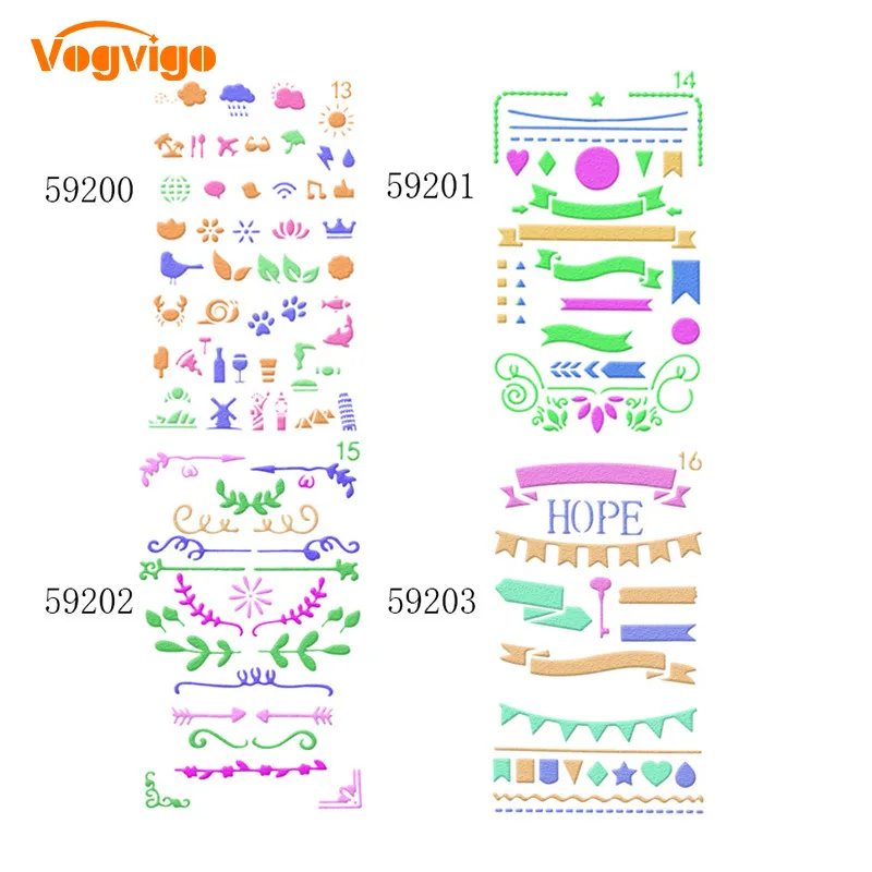 

VOGVIGO New Cake Decorating Tool PP Coffee Mold Plastic Garland Fancy Coffee Printing Model Mould Thick Cafe Foam Spray Template