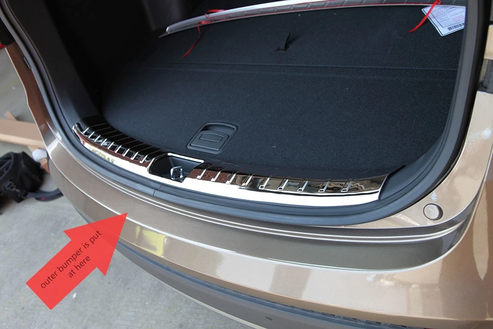 ACCESSORIES FIT FOR 2013 2014 2015 HYUNDAI SANTA FE CHROME REAR BUMPER