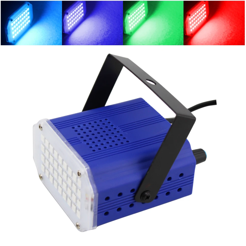 Мини-лазерный светильник со звуковым управлением s SMD5050 36 светодиодов стробоскопический диджейский стробоскопический светильник для домашнего развлечения музыкальное шоу сценический светильник ing Effect