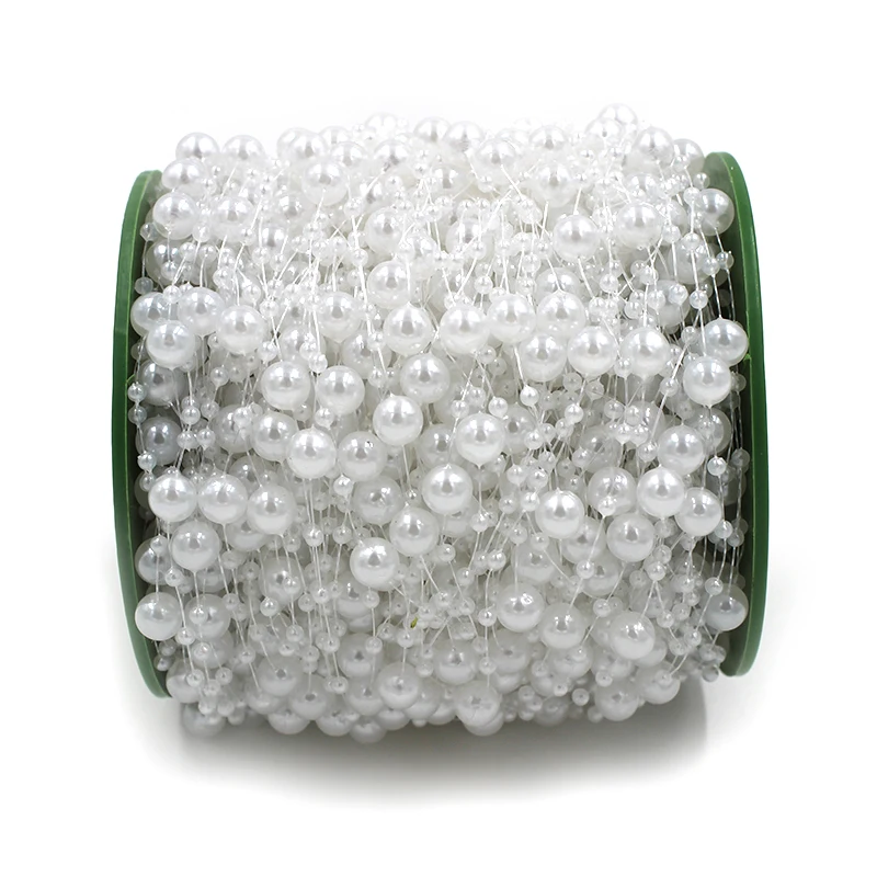 1 Meters 8+3mm Fishing Line Artificial Pearls Beads Chain Garland Flowers DIY Wedding Party Decoration Products Supply 1 Meters 8+3mm Fishing Line Artificial Pearls Beads Chain Garland Flowers DIY Wedding Party Decoration Products Supply