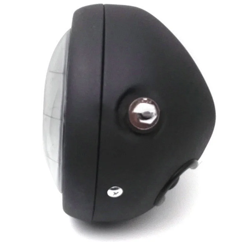 JX-LCLYL 6.5" Matte Black Motorcycle LED Headlight Hi/Lo Beam With Bracket Cafe Racer