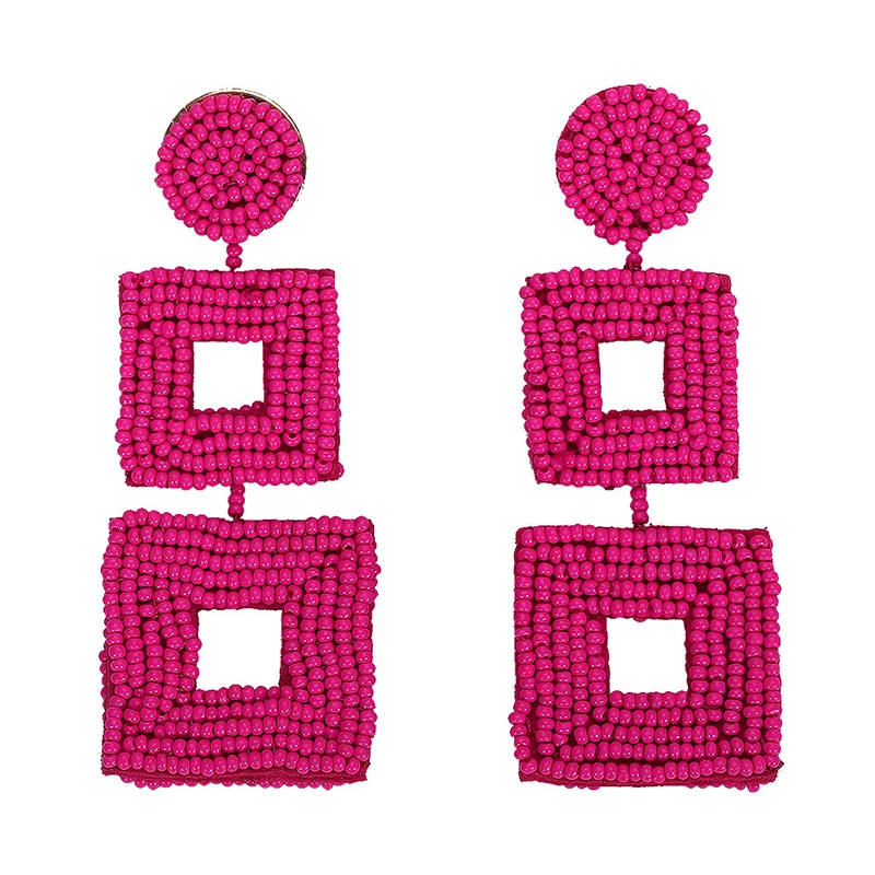 

Dream-it-possible summer star fashion unique luxury woman boho wedding tassel korean statement bohemian beaded earrings 2019
