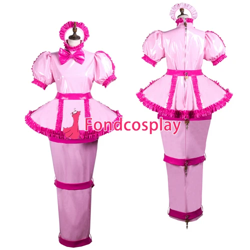 

Sissy maid pvc dress lockable Uniform cosplay costume Tailor-made[G3740]